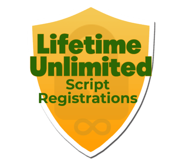 Lifetime Unlimited Script Registrations